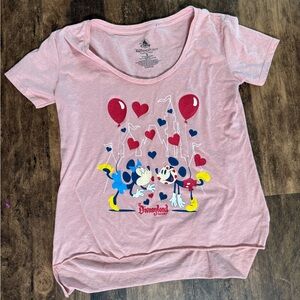 Disney Pink T-Shirt with Mickey and Minnie Design